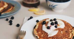postpartum breakfast Oatmeal Blueberry Pancakes