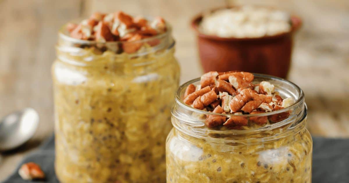 pumpkin spice oats breastfeeding snack